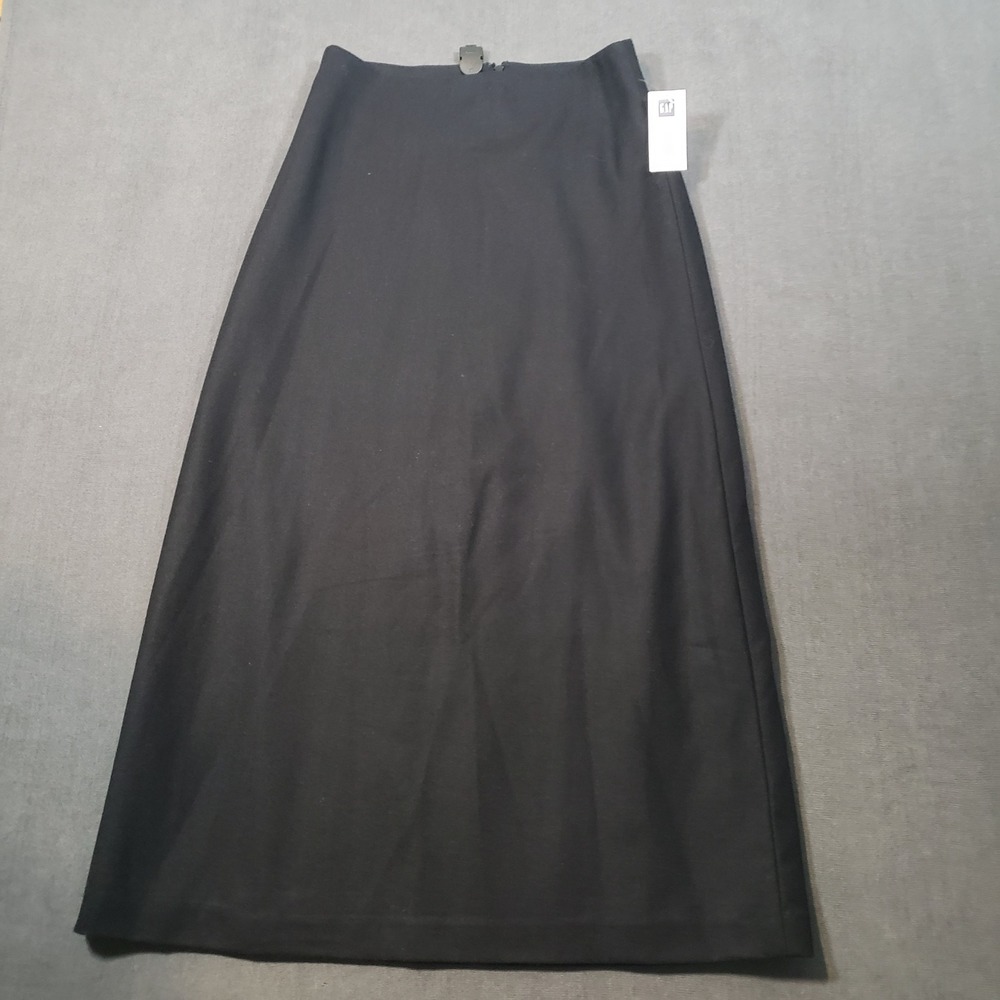 Gap Maxi Skirt Womens 0 Black Wool Blend A-Line Lined Dressy 260811-00-1